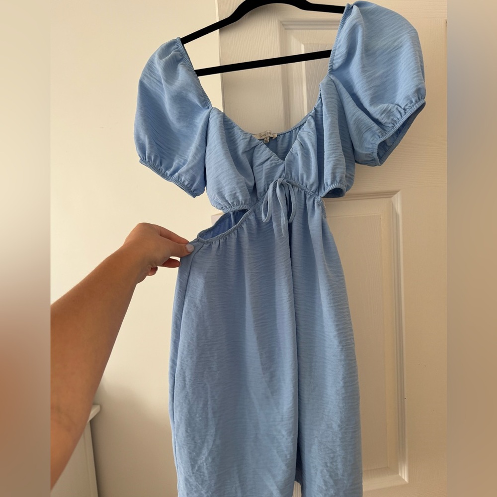 Baby blue sundress with side cut outs